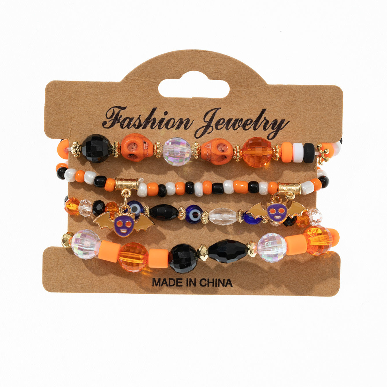 Wholesale Halloween Bat Spider Pumpkin Soft Clay Elastic String Bracelet ACC-BT-Xunru003