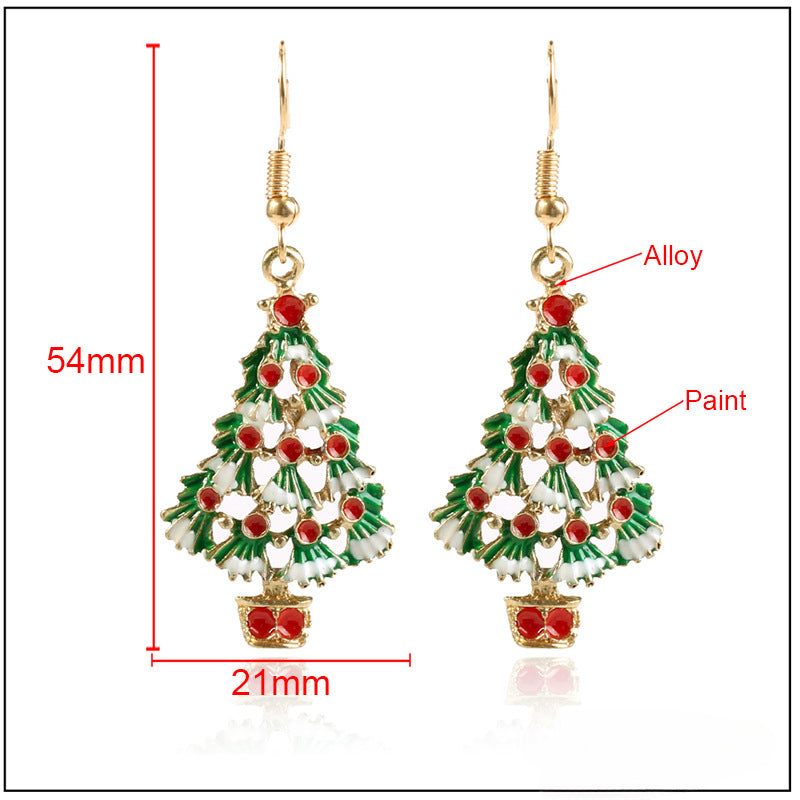 Wholesale Christmas Tree Pendants Necklaces Earrings ACC-ES-KaiQing005