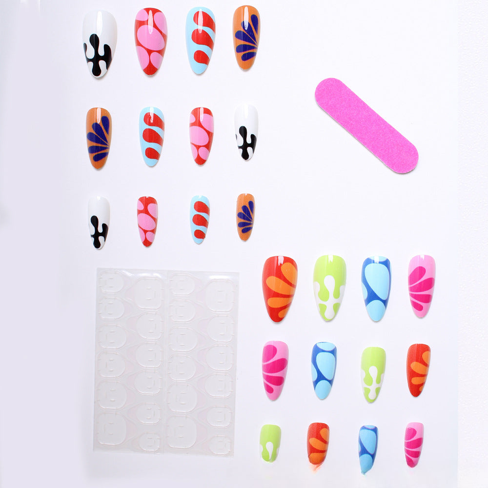 Wholesale 24 Pieces/box Press-on Nails Kits Nail Stickers ACC-NS-XingNai012
