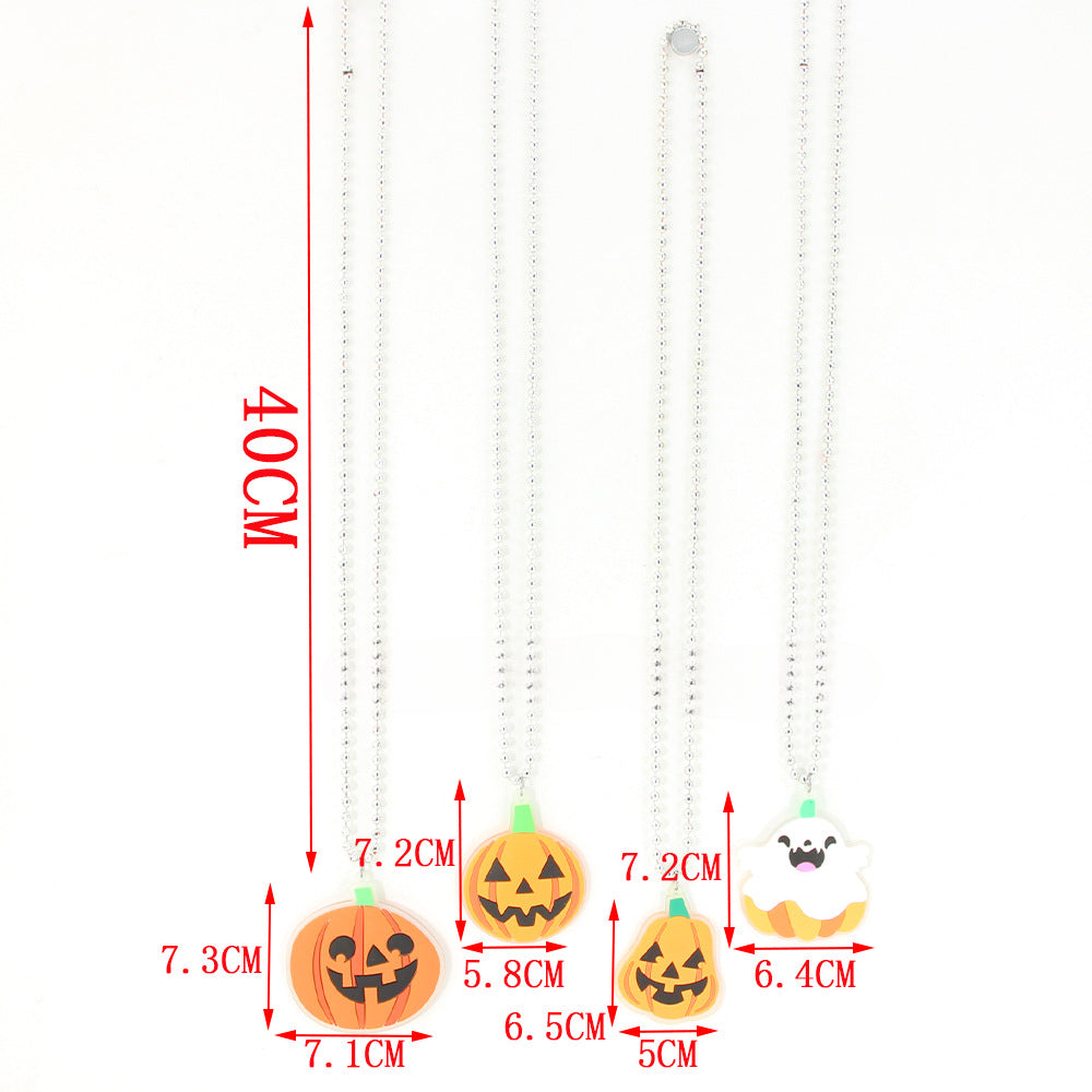 Wholesale Pumpkin Halloween PVC Necklaces ACC-NE-Shengh003