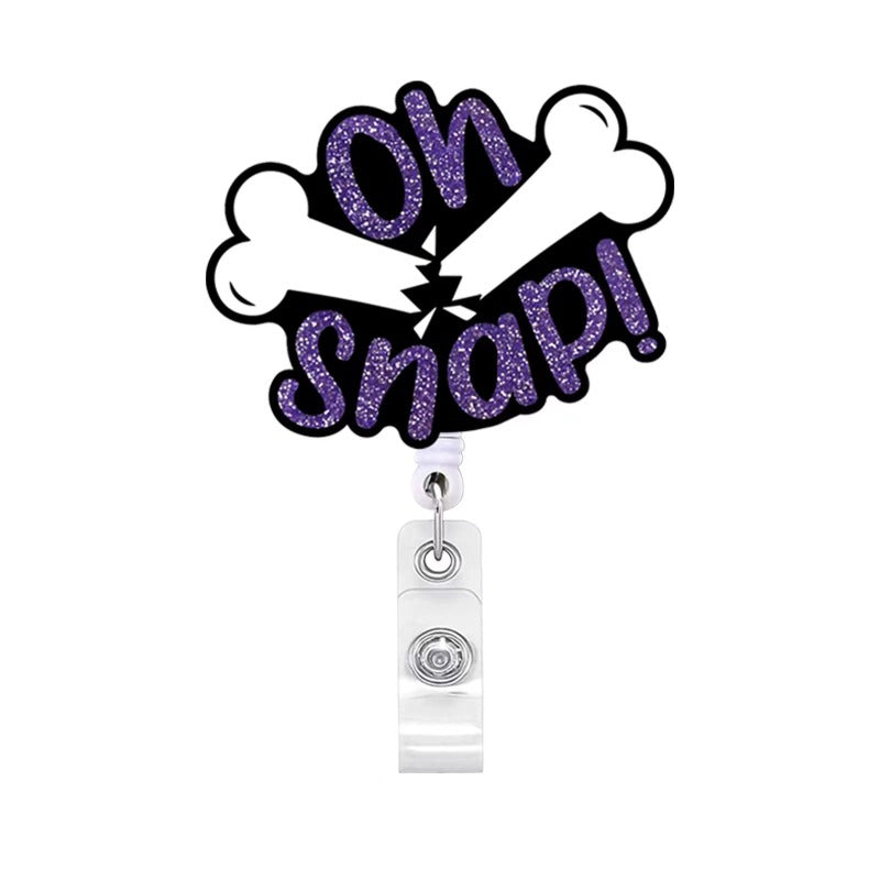 Wholesale Acrylic Halloween Ghost Medical Retractable Badge Keychain ACC-KC-LingYu006