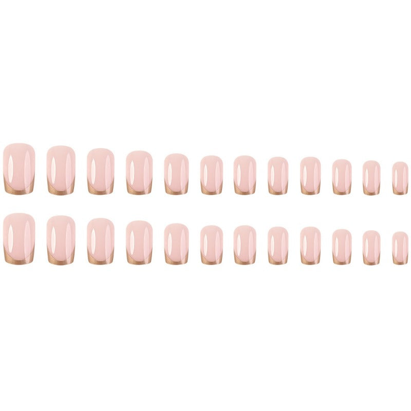 Wholesale 24 Pieces/box Gold Edge French Nails Kits Nail Stickers ACC-NS-QXJ009