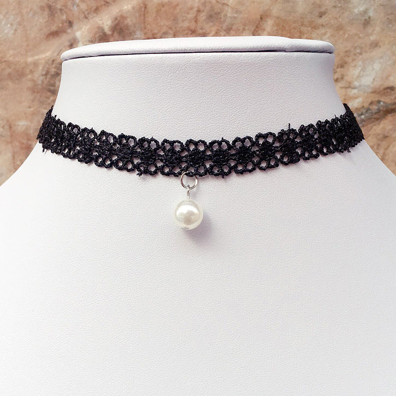 Wholesale  velvet lace neckband collar women's short clavicle chain necklaces