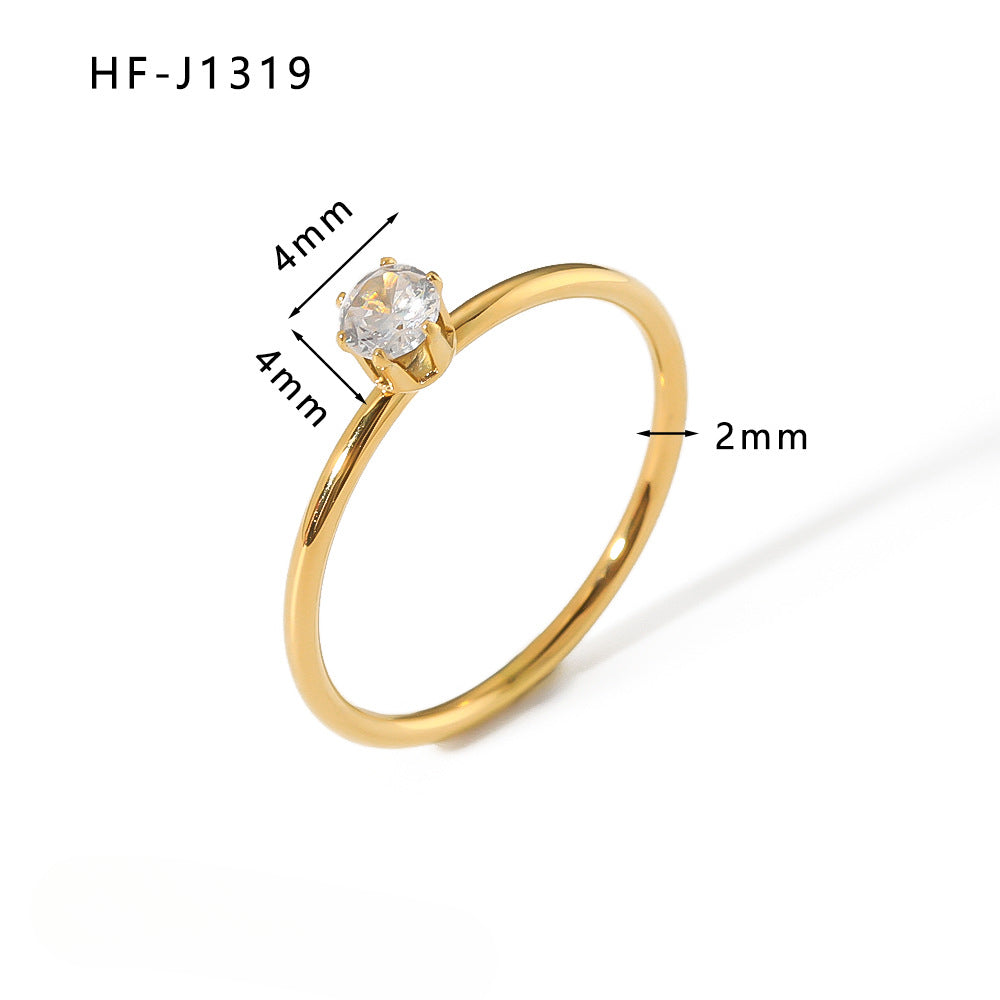 Wholesale Vintage Open Zircon Inlaid Stainless Steel Rings ACC-RS-XinY013