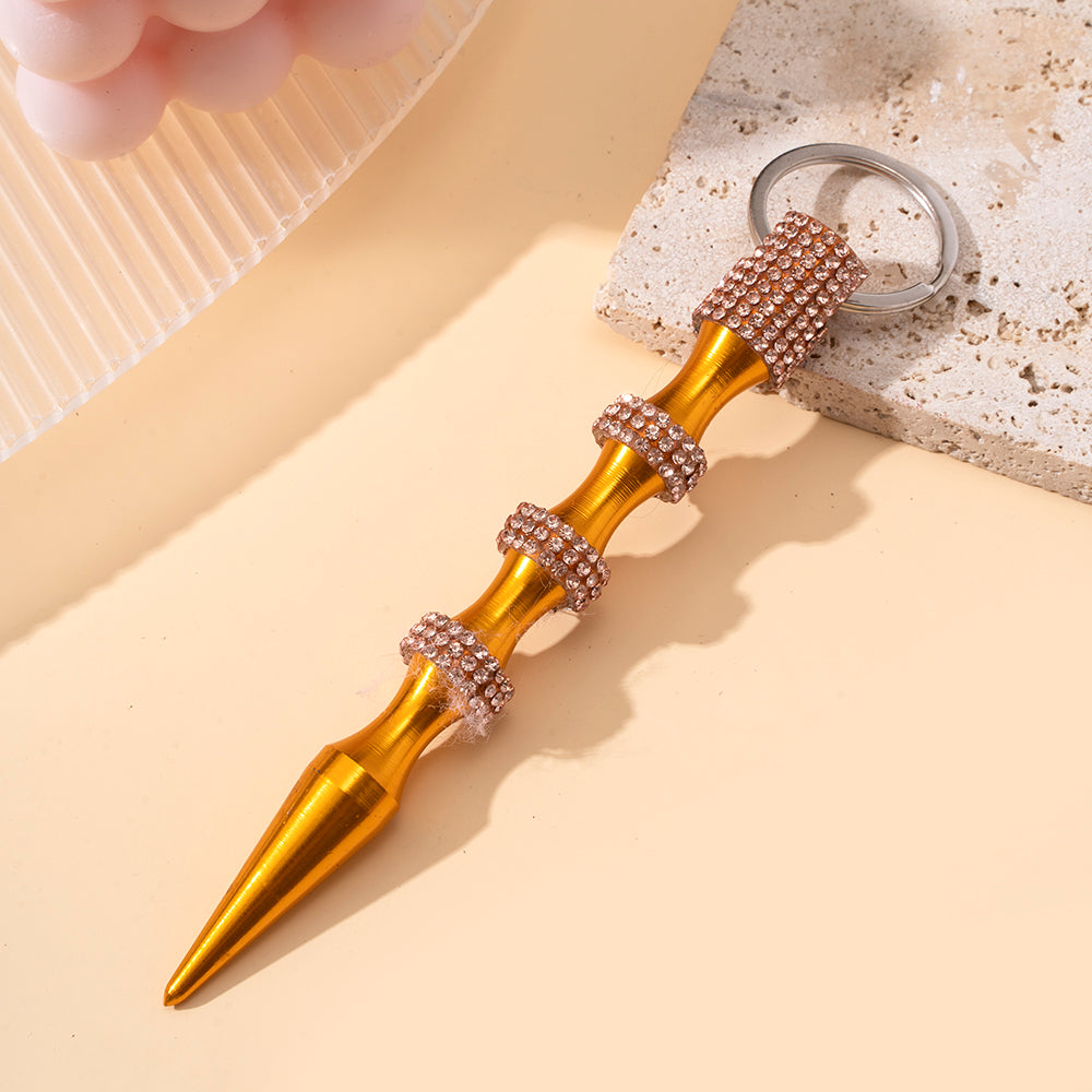 Wholesale Outdoor Pen-shaped Metal Pendant Diamond Keychains ACC-KC-ZhiYa057