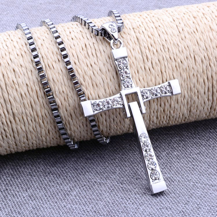 Wholesale Cross Titanium Steel Necklaces ACC-NE-Xunb002