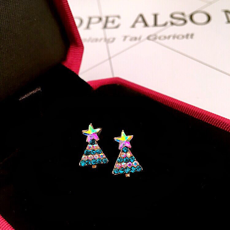 Wholesale Christmas Elk Christmas Tree Snowman Earrings ACC-ES-MDD058