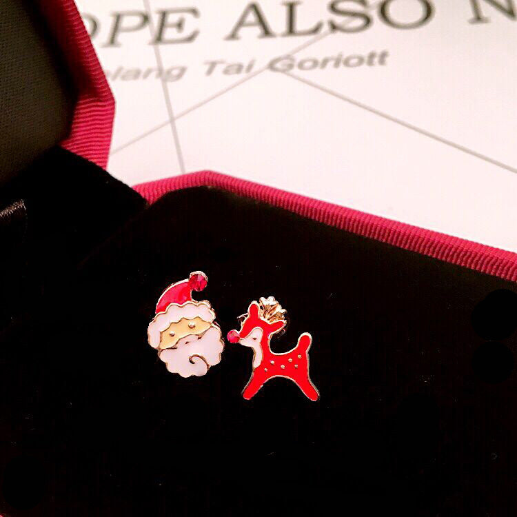 Wholesale Christmas Elk Christmas Tree Snowman Earrings ACC-ES-MDD058