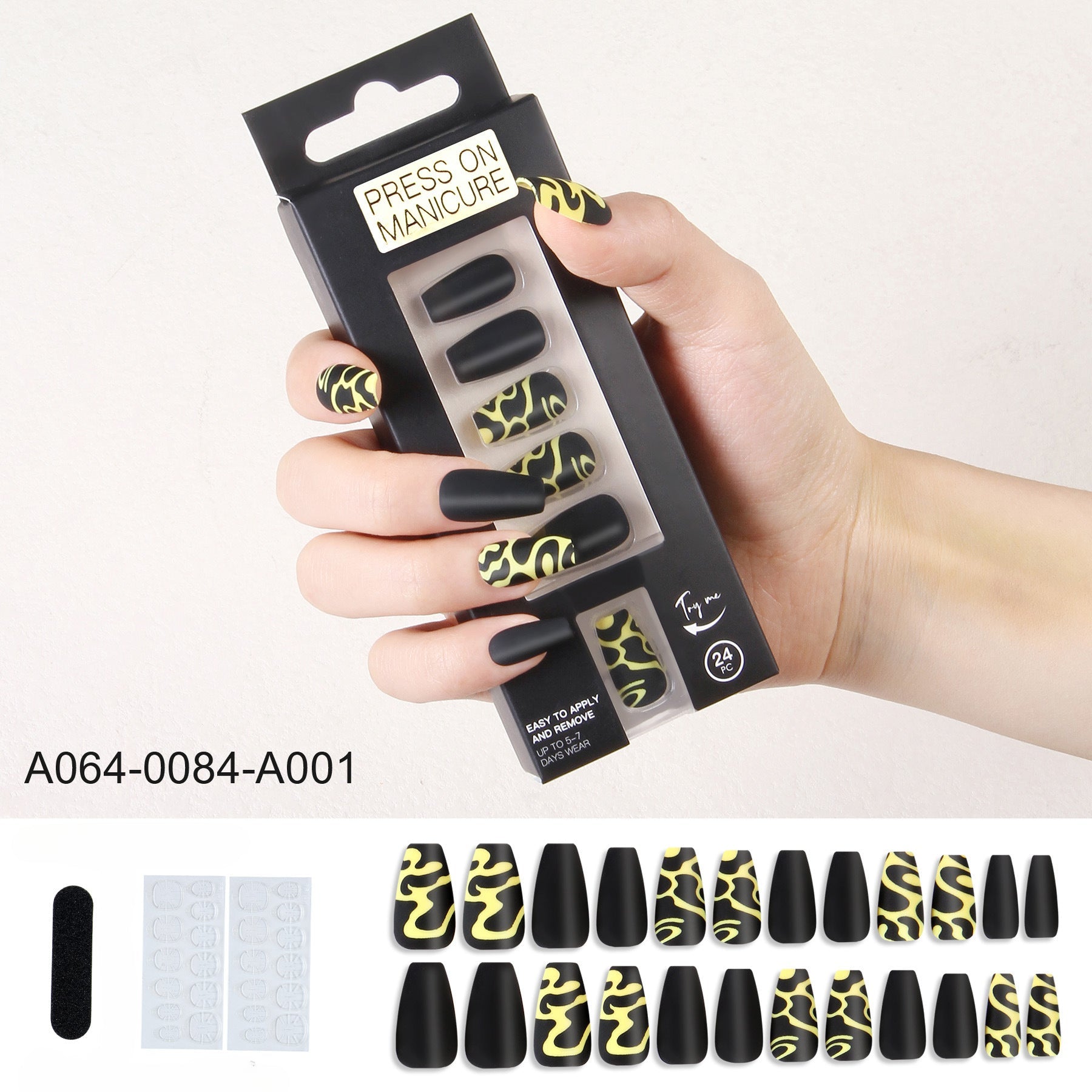 Wholesale Press on Nails Kits 24 Ballet Nail Adhesive Nail Enhancement Tablets ACC-NS-XKQ008