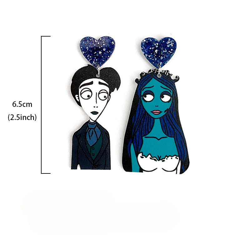 Wholesale Halloween Earrings Acrylic Asymmetric Earrings ACC-ES-XinChuan026
