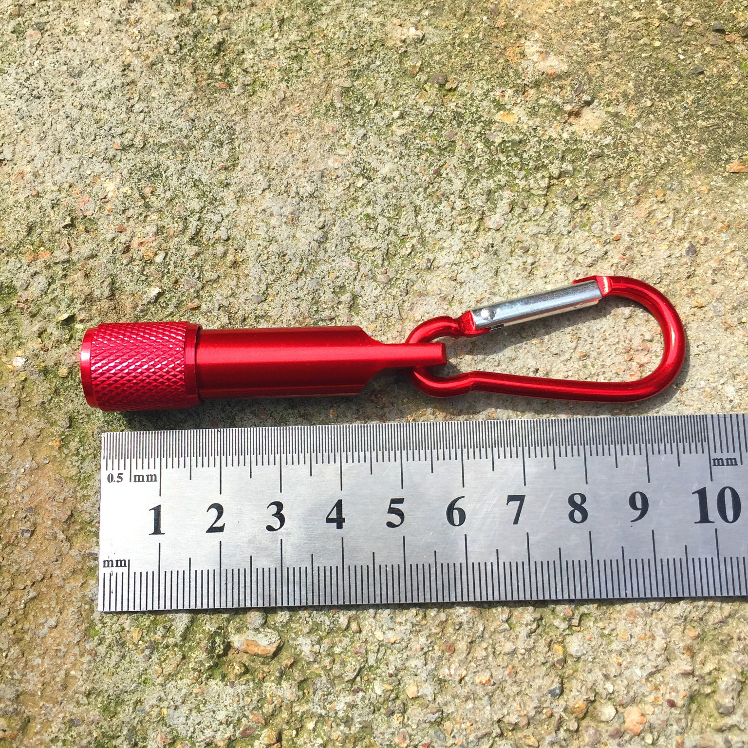 Wholesale Colorful Aluminum Alloy LED Mini Flashlight Carabiner Keychain