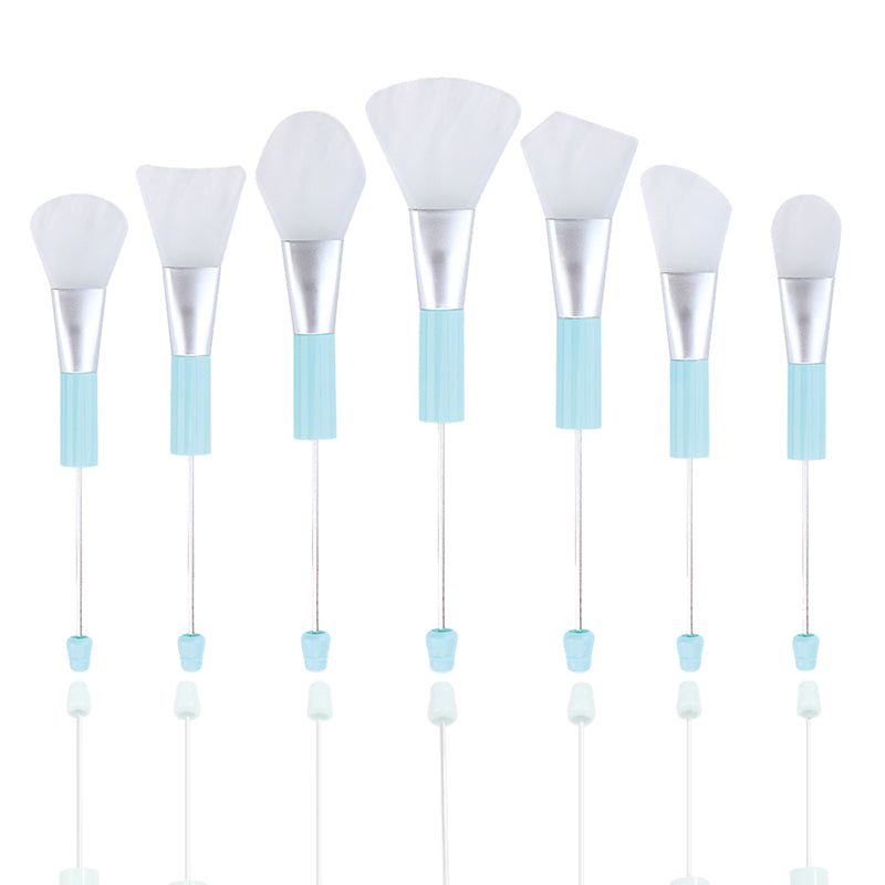 Whoelsale Beadable Face Mask Beauty Tool 7 Types of Brush Heads Soft Silicone Facial Mud Mask, DIY Beaded Brush Hairless Body Lotion Applicator DIY Making Gifts