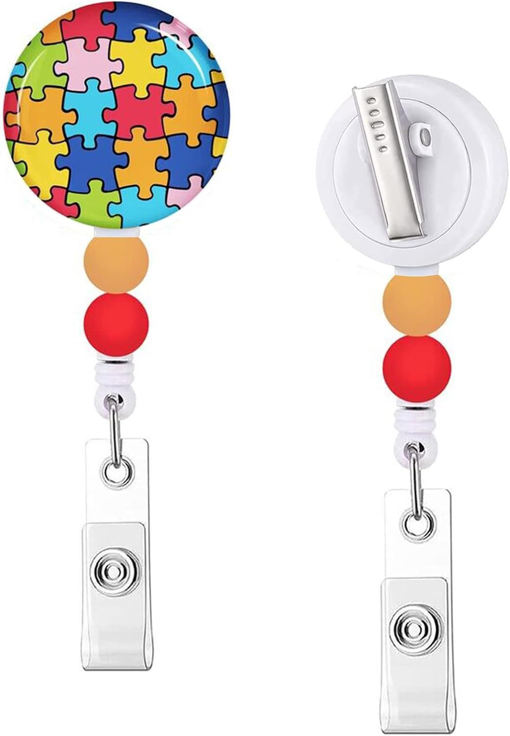 Wholesale Rainbow Devil Eyes Autism Badge Scroll Retractable Keychain Badge Reels ACC-KC-ChiHai009