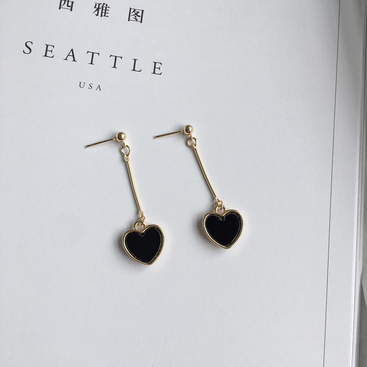 Wholesale Retro Peach Heart Long Earrings