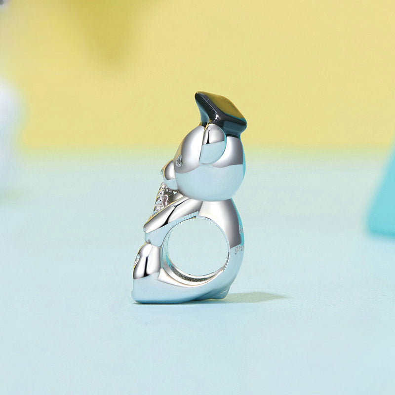 Wholesale Pink Love Bear S925 Sterling Silver DIY Bracelet Beads Charms ACC-CHS-YinZhiyun007