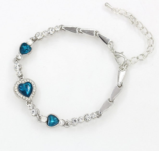 Wholesale Blue Heart Bracelet