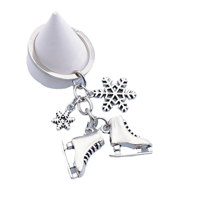Wholesale Snowflake Skates Alloy Keychain ACC-KC-JiuW001