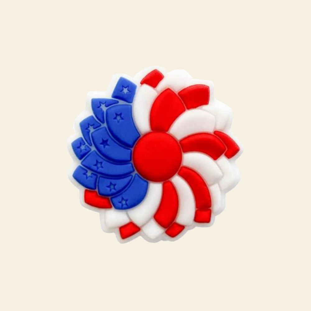 Wholesale 10pcs Cartoon Multi-layer Flower Silicone Beads