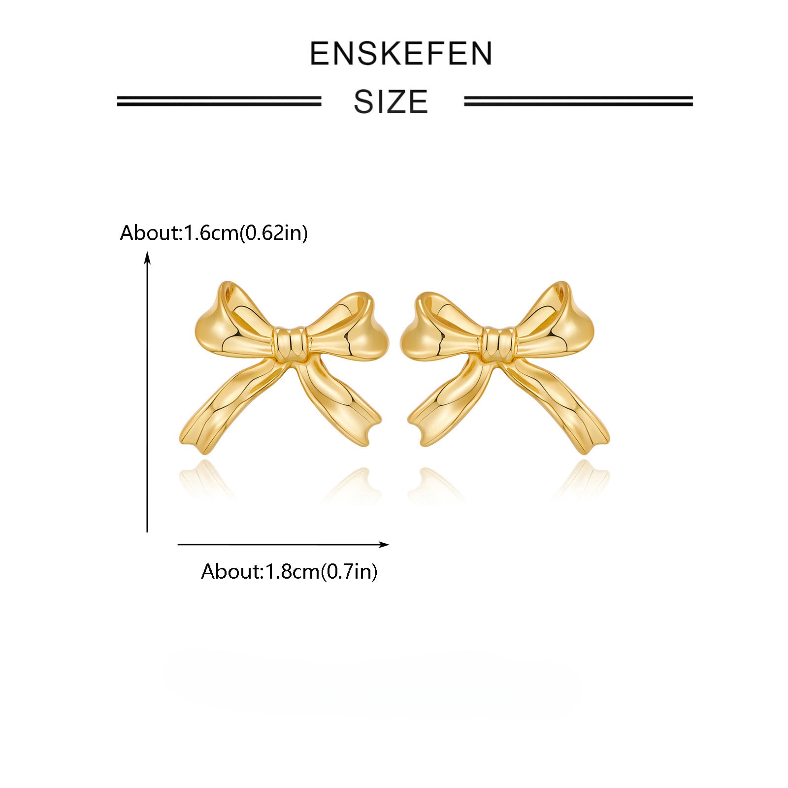Wholesale Copper Plated 18k Gold Bow Earrings ACC-ES-HuaChuang007