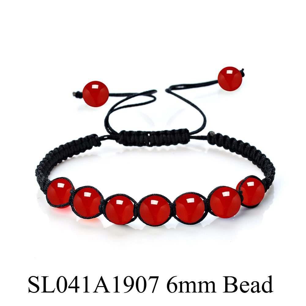 Wholesale Multi Variety Round Bead Stone Woven Amethyst Bracelet