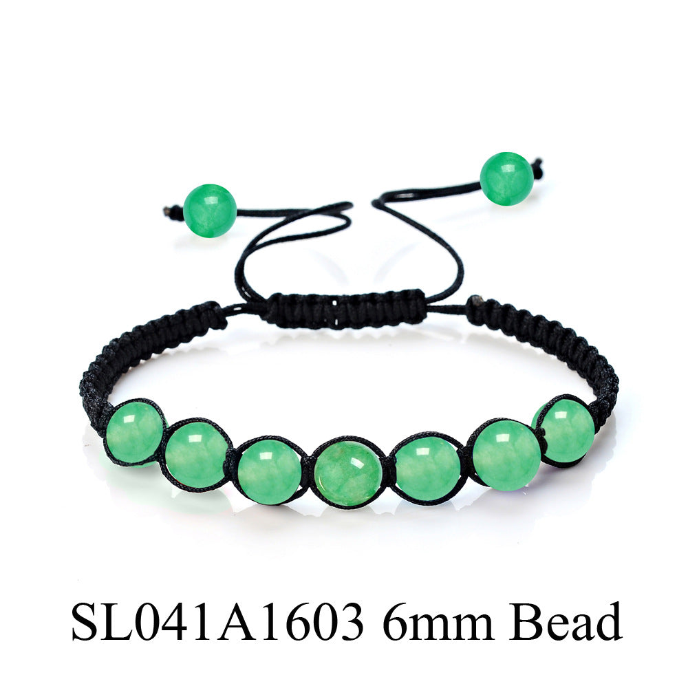 Wholesale Multi Variety Round Bead Stone Woven Amethyst Bracelet