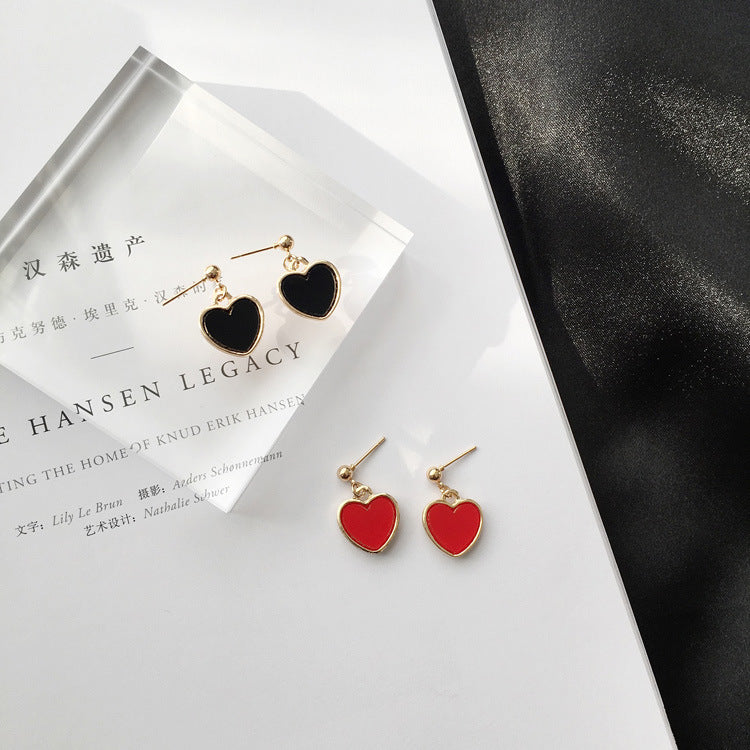 Wholesale Retro Peach Heart Long Earrings