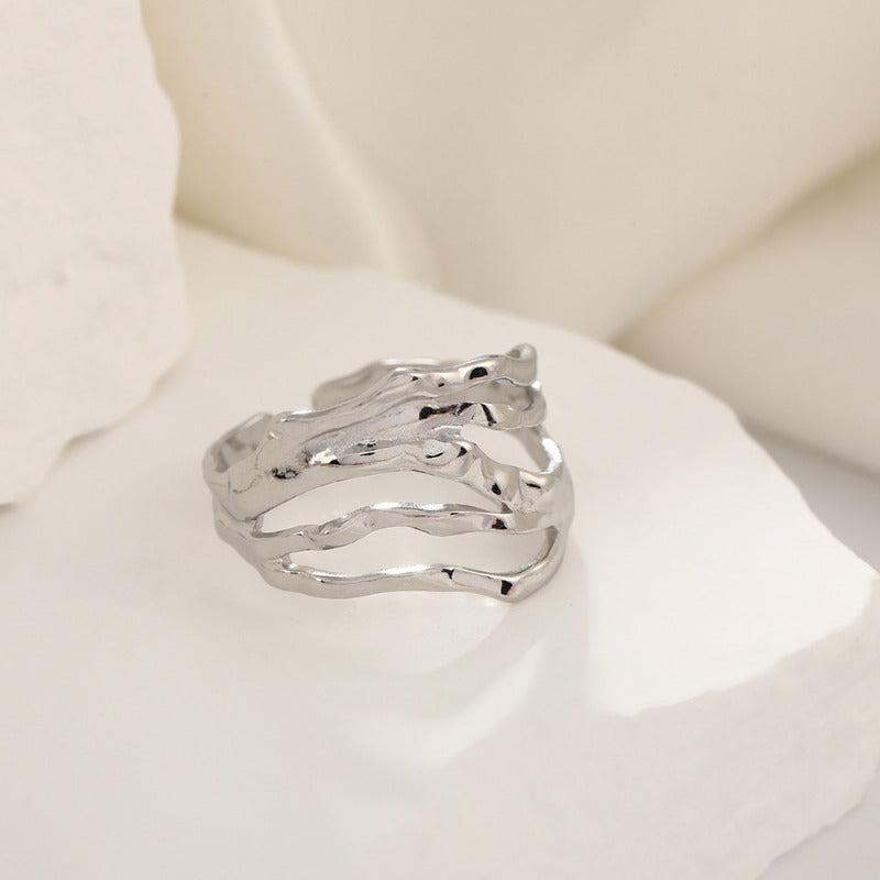 Wholesale Electroplated 18K Stainless Steel Loose Rings  ACC-RS-TaiMei007