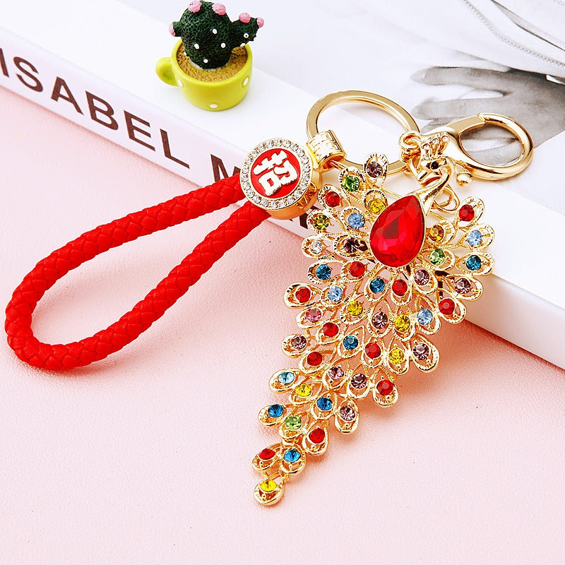 Wholesale Diamond Gem Peacock Car Keychain ACC-KC-RuiYuan003