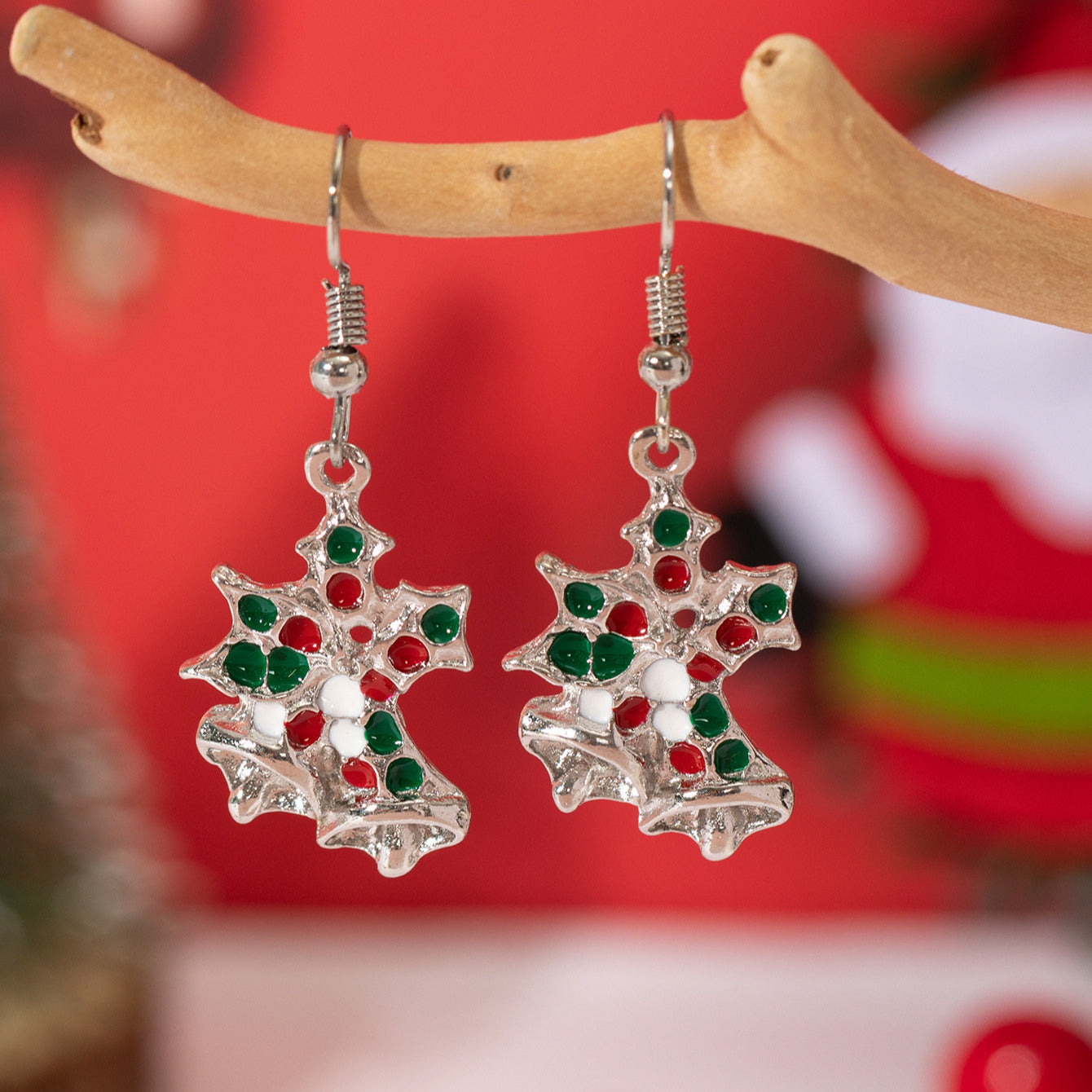 Wholesale Christmas Alloy Oil Drop Earrings ACC-ES-Xunru001