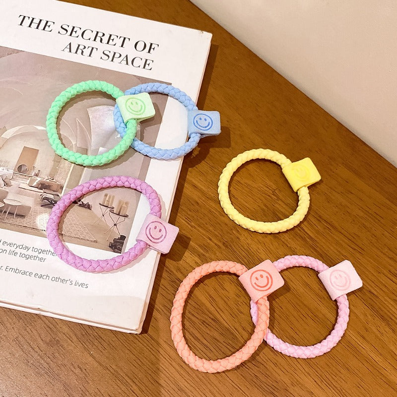 Wholesale Candy Color High Elastic Smiley Face Hair Band ACC-HS-Huidi038
