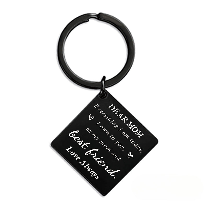 Wholesale Mother's Day Gift Metal Square Keychain ACC-KC-Ganggu008