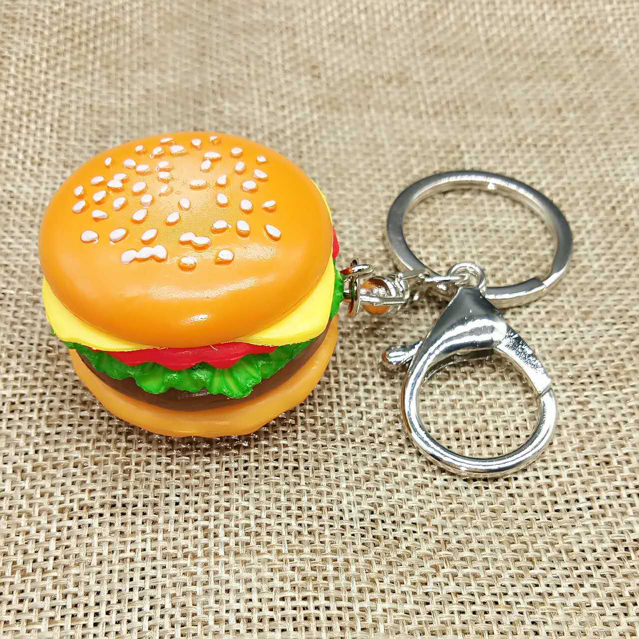 Wholesale Mini Burger Resin Toy Keychain Creative Keychain ACC-KC-YouY006
