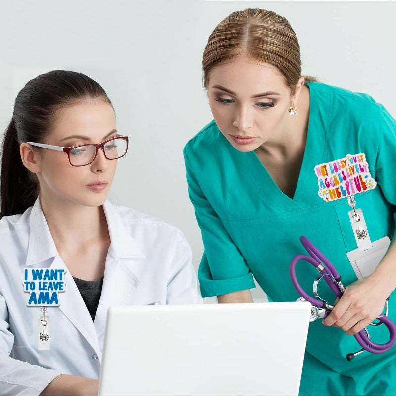 Wholesale Acrylic Medical English Retractable Rotating Medical Keychain ACC-KC-QiDing022