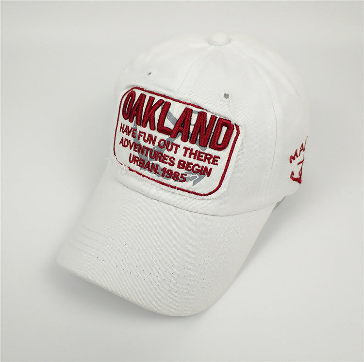 Wholesale  Letter Baseball Cap Denim Fashionable distressed worn-out hat