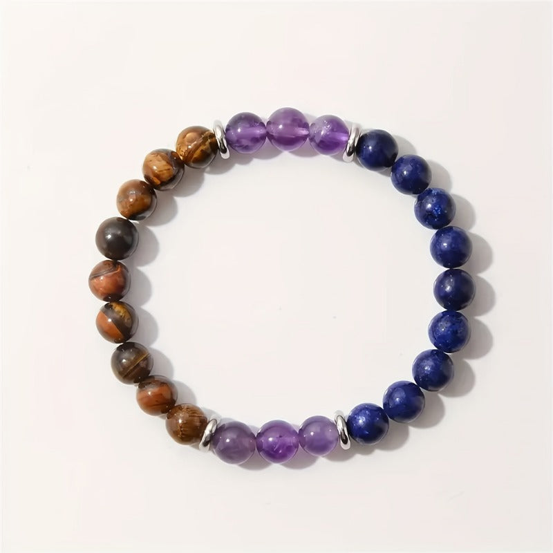 Wholesale Cardless Amethyst Lapis Lazuli Tiger Eye Stone Bracelet ACC-BT-XiaoDu011