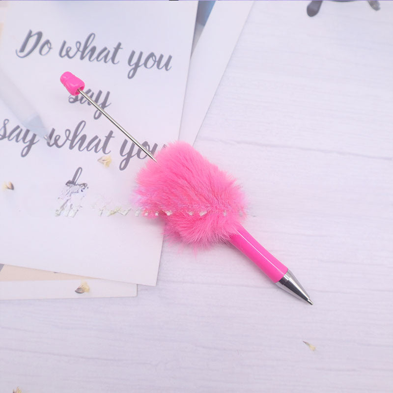 Wholesale Beadable Pen Plush Pom Pom Beadable Pen ACC-PN-CY001