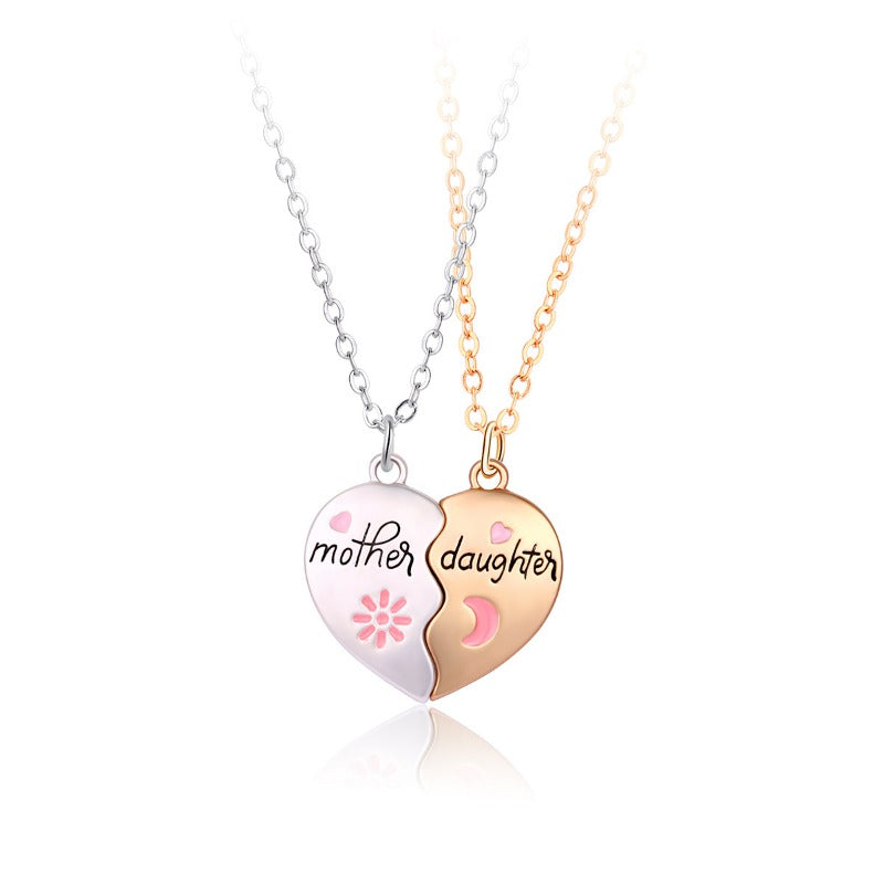 Wholesale Alloy Oil Drop Magnetic Pendant Mother's Day Necklace Set ACC-NE-Hanp004