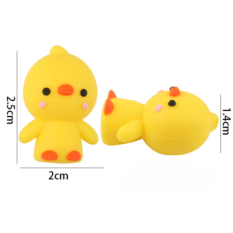 Wholesale 5pcs Cartoon Duck Silicone Beads Focal Beads DIY Bead Accessories ACC-BDS-GuangTian048