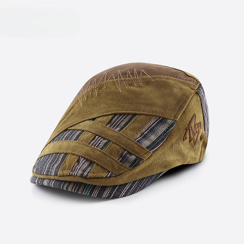 Wholesale Hats Personalized Patchwork Striped Beret ACC-HT-YangGuan002