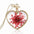 Wholesale  heart-shaped pendant flowers love crystal necklace