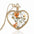 Wholesale  heart-shaped pendant flowers love crystal necklace