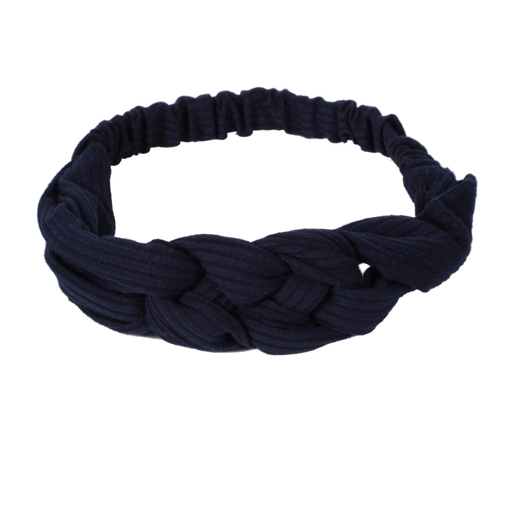 Wholesale Wide Braid Shape Headband Colors Optional Headband Hair Scrunchies ACC-HS-XinY001
