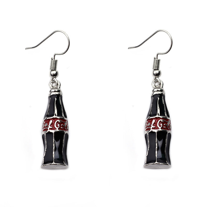 Wholesale Mini Pocket Coke Bottle Pocket Can Earrings