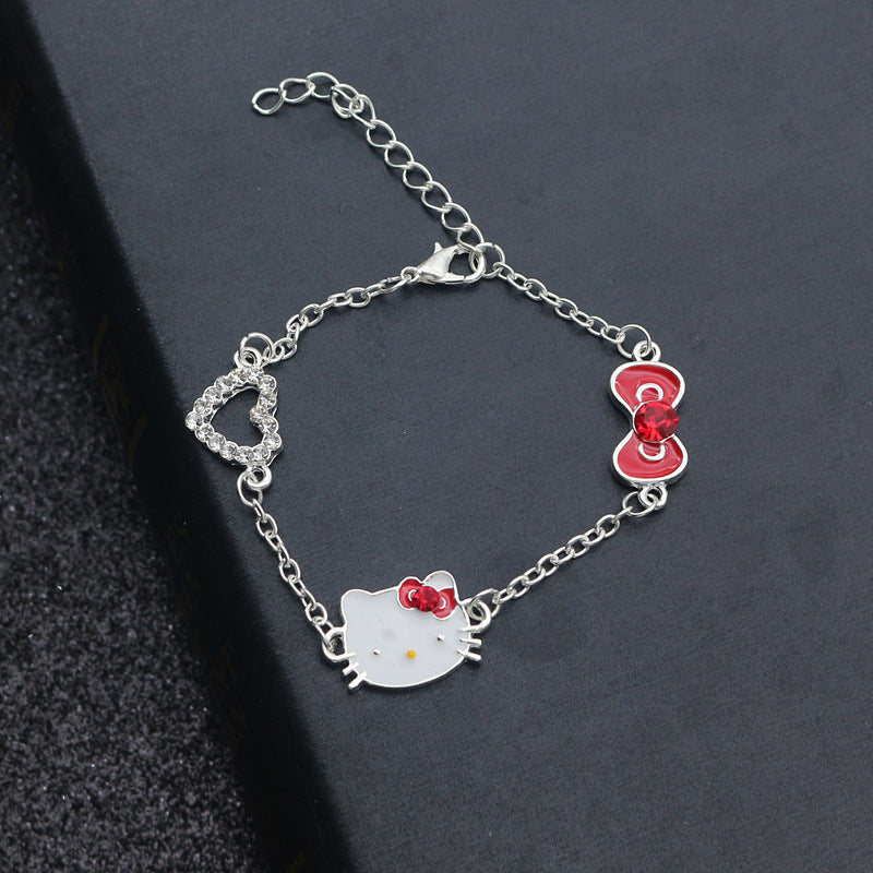 Wholesale Cute Bow Cat Oil Drop Bracelets ACC-BT-Tiangao001