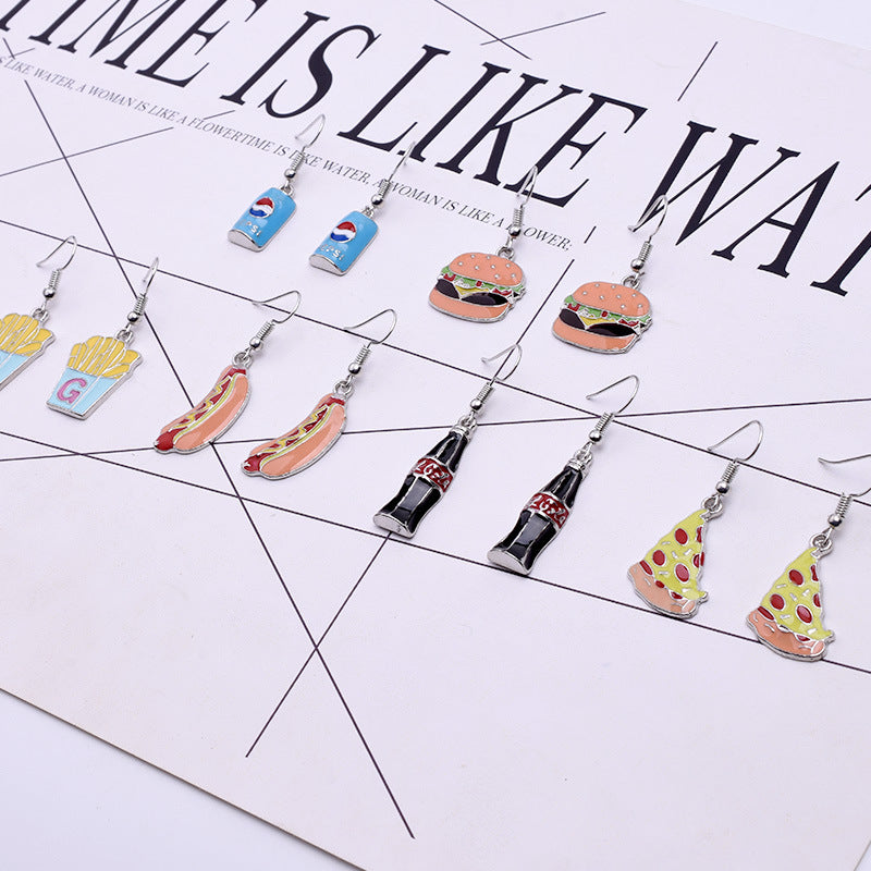 Wholesale Mini Pocket Coke Bottle Pocket Can Earrings