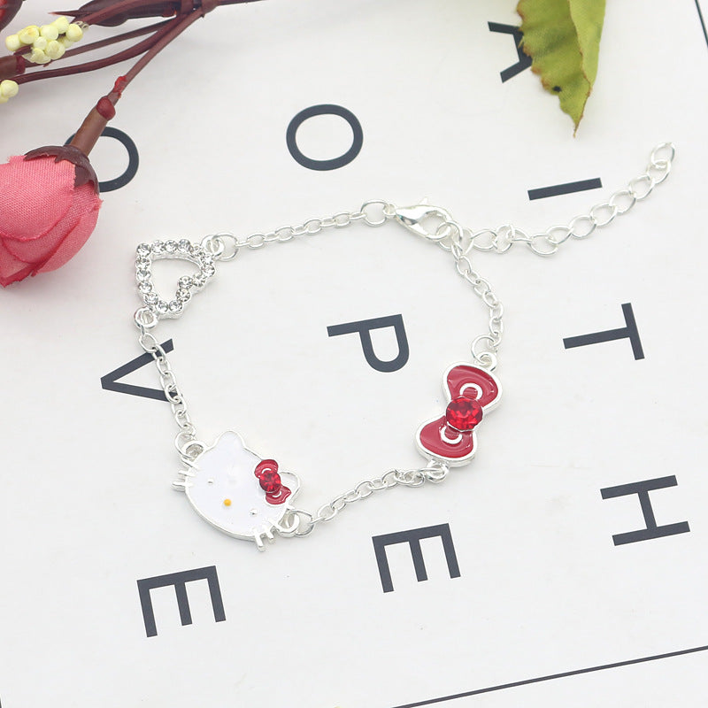 Wholesale Cute Bow Cat Oil Drop Bracelets ACC-BT-Tiangao001