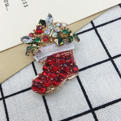 Wholesale Christmas Combination Series Santa Claus Deer Brooch ACC-BCH-DingZhou001