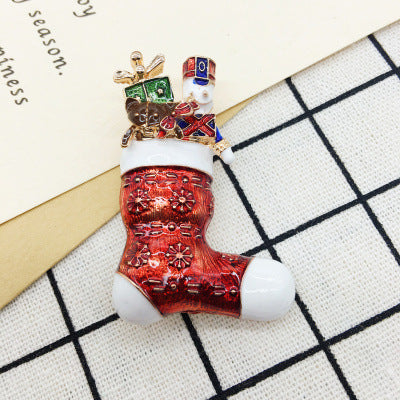 Wholesale Christmas Combination Series Santa Claus Deer Brooch ACC-BCH-DingZhou001