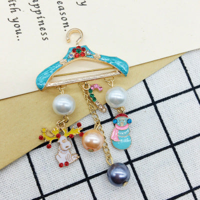 Wholesale Christmas Combination Series Santa Claus Deer Brooch ACC-BCH-DingZhou001