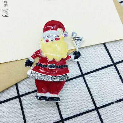 Wholesale Christmas Combination Series Santa Claus Deer Brooch ACC-BCH-DingZhou001